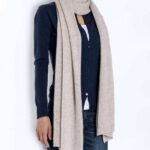 Shawl knitted pashmina winter plain scarves wool women's maxi cashmere neck scarf