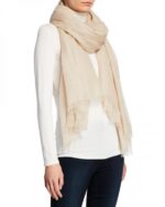 Lightweight Cashmere Scarf Cashmere Shawl Knitted Women's Scarf Women's Solid Color - Image 2